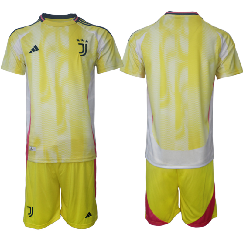 Men 2024-2025 Club Juventus away yellow Blank Soccer Jersey